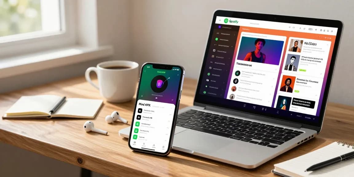 Experience the benefits of spotify mod apk in a modern workspace setup.