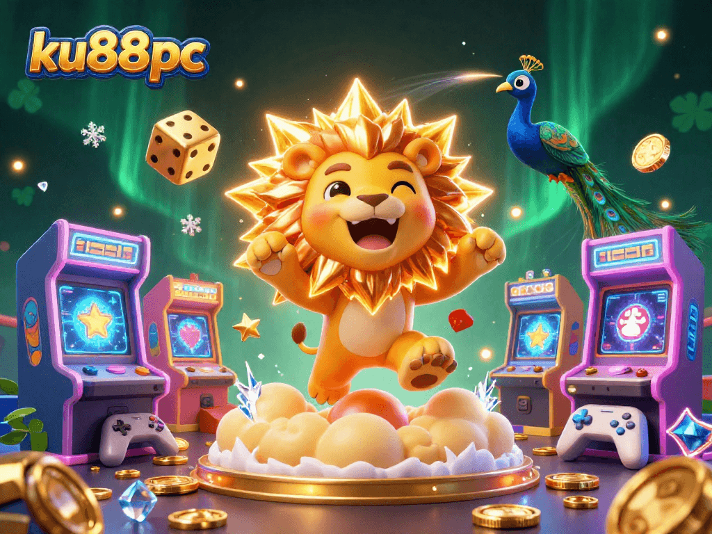 Experience thrilling gameplay at ku88pc with a vibrant 3D casino scene featuring dynamic game elements.