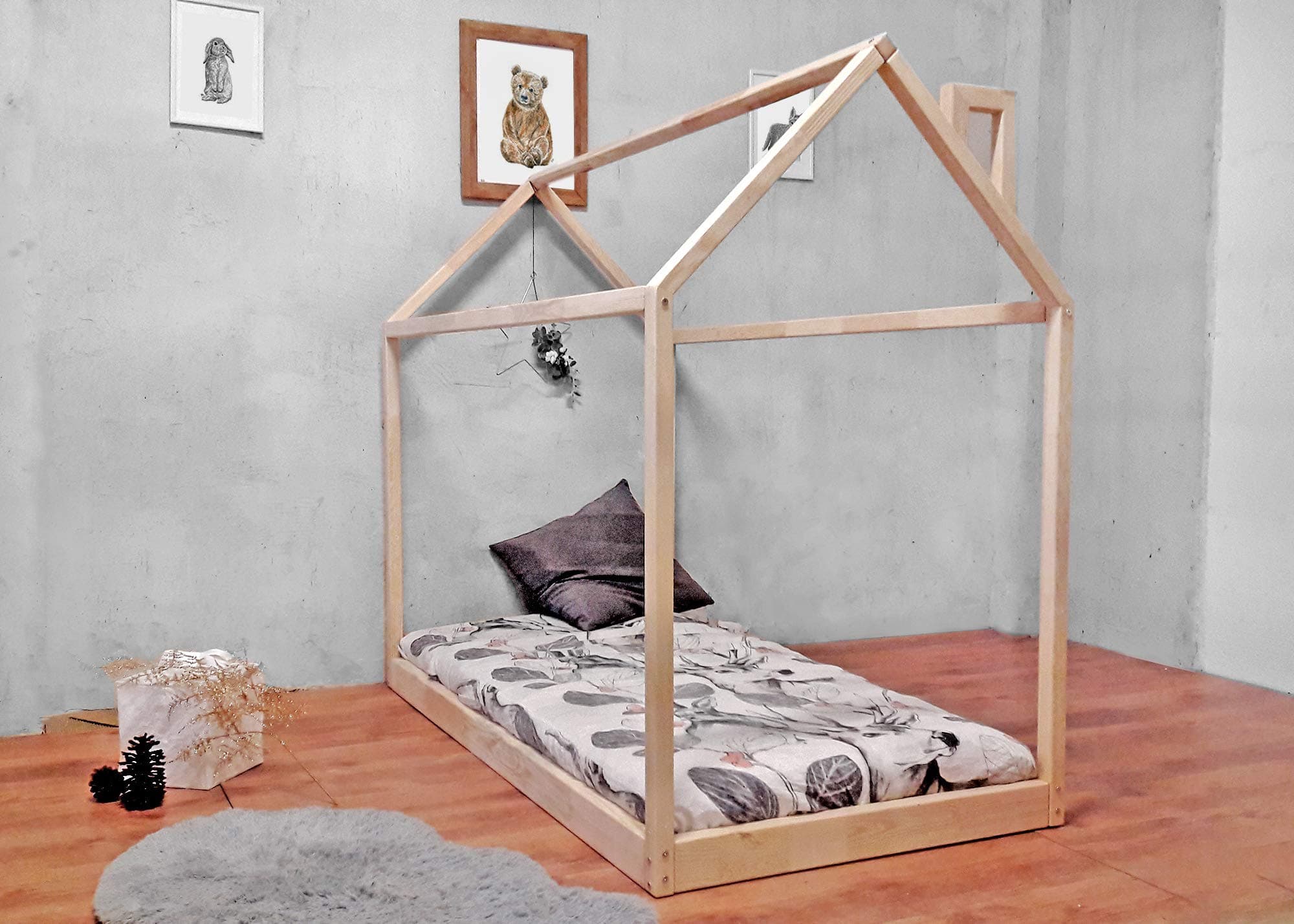 Stilvolles Design trifft Funktionalität – Hausbett 120x200 mit Höhenverstellung