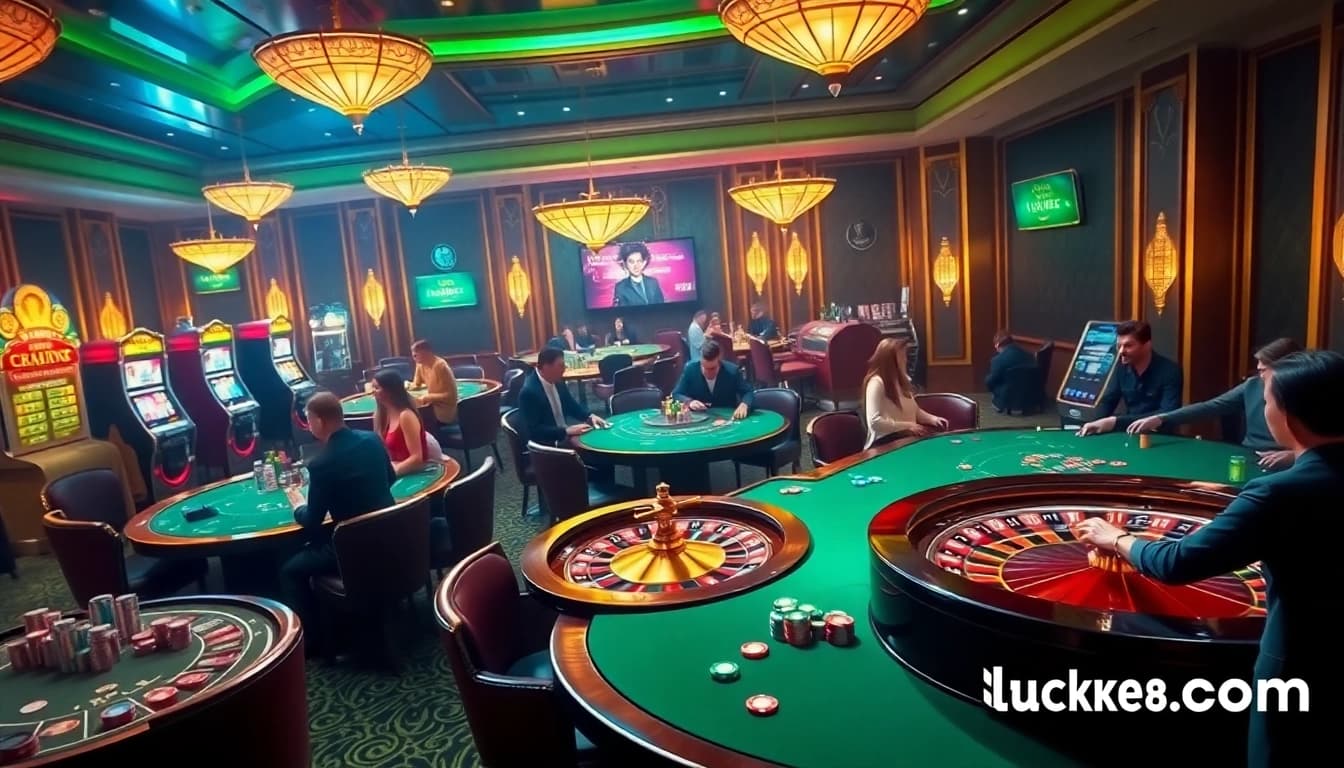 Trải nghiệm sự phấn khích của các trò chơi casino tại https://luck8.com, với những bàn chơi sống động, bánh xe roulette và các trận poker đầy hồi hộp.