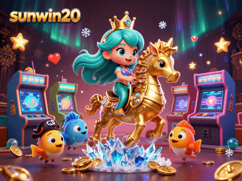 Experience thrilling adventures at sunwin20 with our vibrant casino-inspired digital illustration featuring a magical scene of fun and excitement.