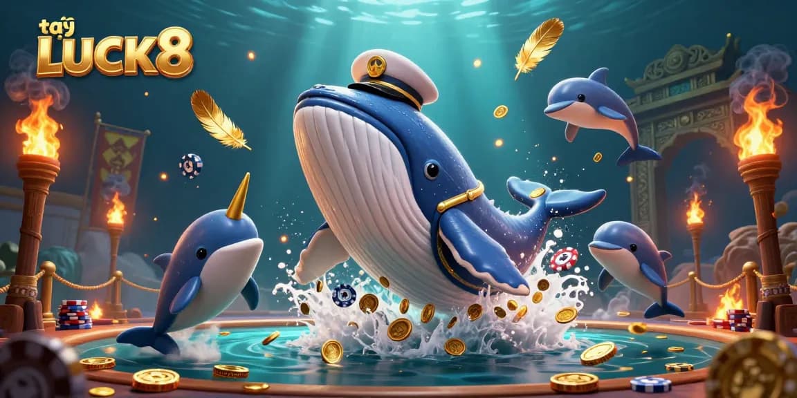 Engage with exciting games at LUCK8 while enjoying a vibrant underwater casino scene