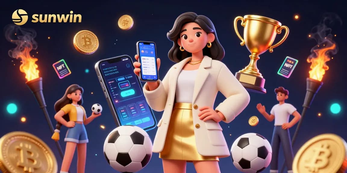 Experience sunwin's exciting casino games with a captivating illustration of gaming, sports betting, and vibrant rewards.