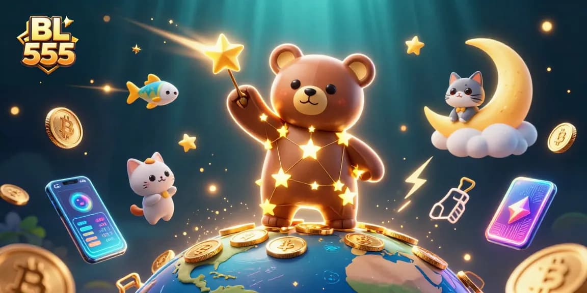 Engage in thrilling gameplay with BL 555, where constellation bear meets crypto treasures.