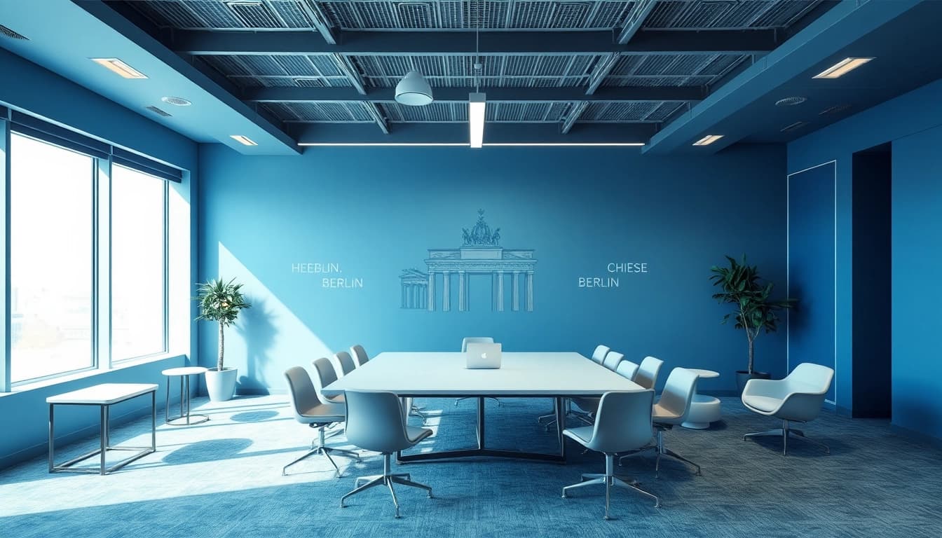 Professionelles Bürointerieur, das die Atmosphäre eines Headhunter Berlin einfängt.