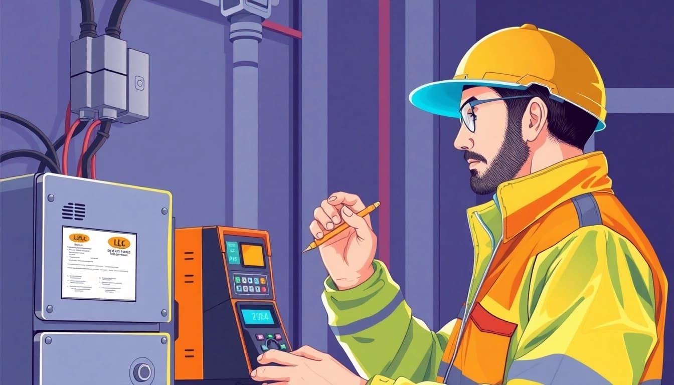 Inspecting prüfung ortsveränderlicher elektrischer Begtriebsmittel to ensure compliance with safety standards.