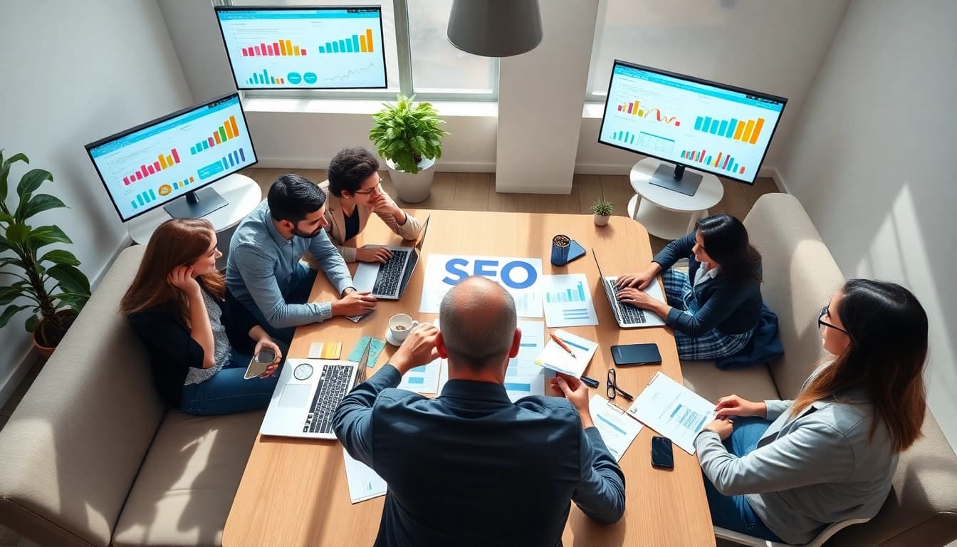 Erhalten Sie wertvolle SEO Tipps von Experten in einer modernen Büroumgebung.