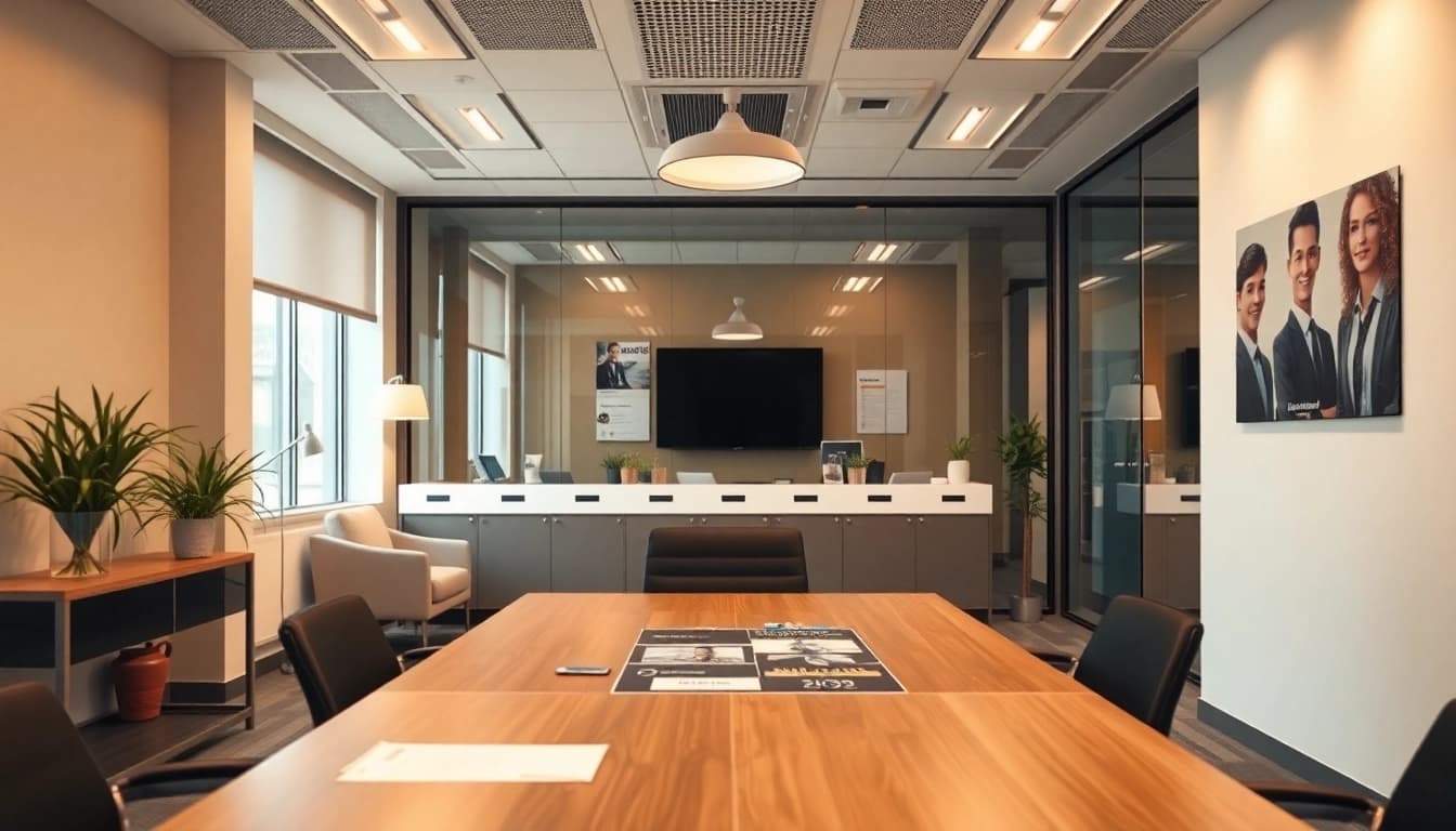 Unternehmensberatung Hannover: Fachleute im Gespräch über innovative Strategien in einem modernen Büro.