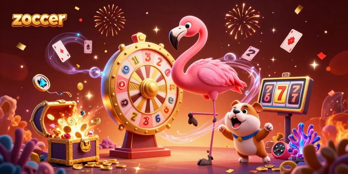 Experience top thrills in the Zoccer casino with a vibrant prize wheel scene, full of excitement!