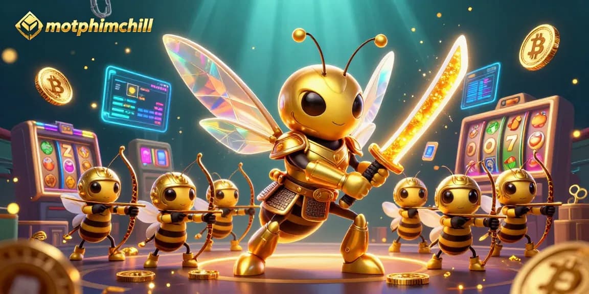 Experience the energetic world of motphimchill with vibrant casino elements and engaging characters.