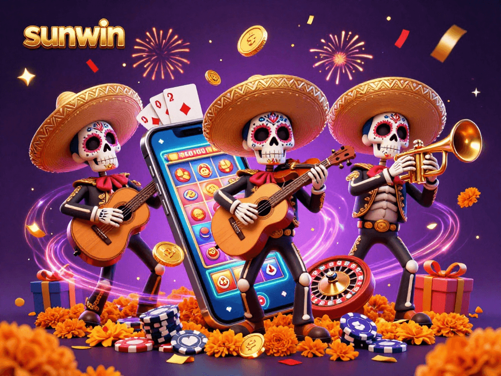 Spin and win with sunwin as festive mariachi skeletons bring slots to life!