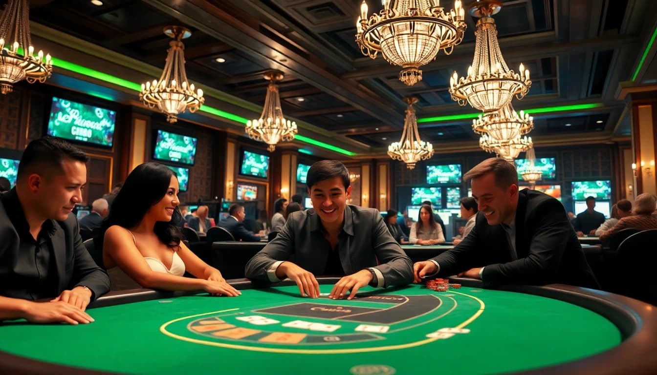 The hidden wiki onion-themed casino scene showcasing intense poker action among diverse players.