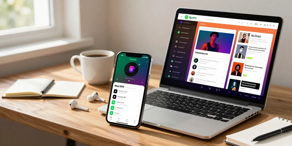 Experience the benefits of spotify mod apk in a modern workspace setup.