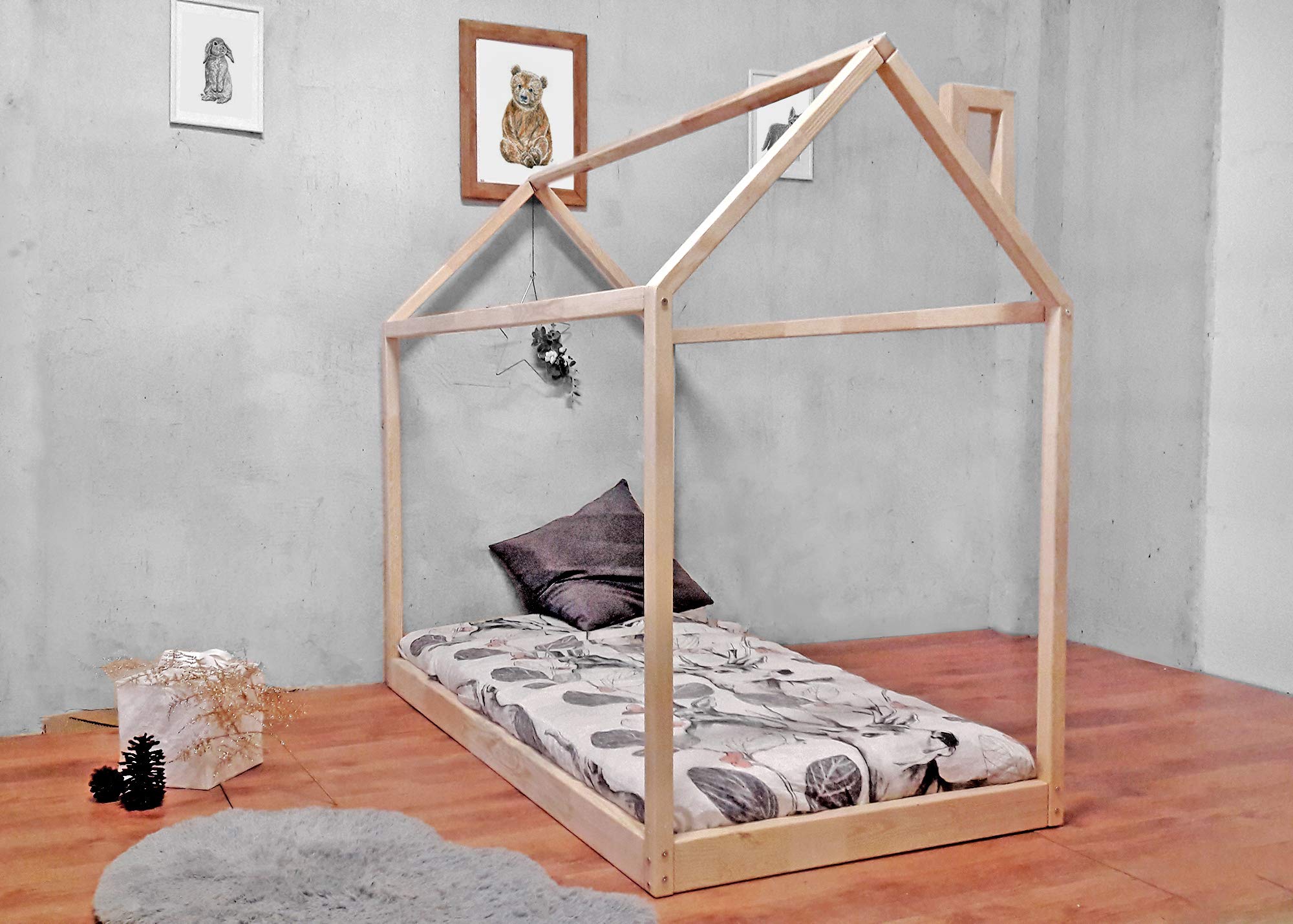 Stilvolles Design trifft Funktionalität – Hausbett 120x200 mit Höhenverstellung