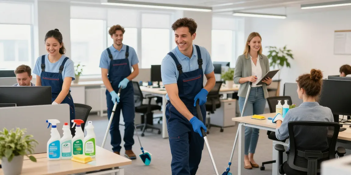 Professionelle Büroreinigung Gelsenkirchen durch erfahrenes Reinigungsteam für lokale Unternehmen.