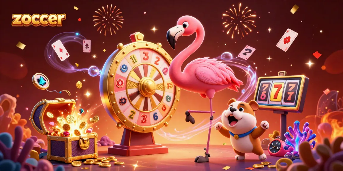 Experience top thrills in the Zoccer casino with a vibrant prize wheel scene, full of excitement!