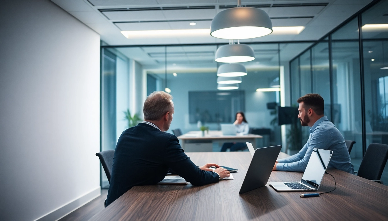 Headhunter Solingen im modernen Büro bei der Beratung eines Klienten.