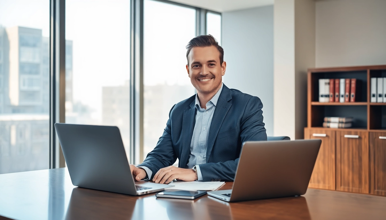 Professioneller Headhunter Executive Search im modernen Büro bei der Arbeit.