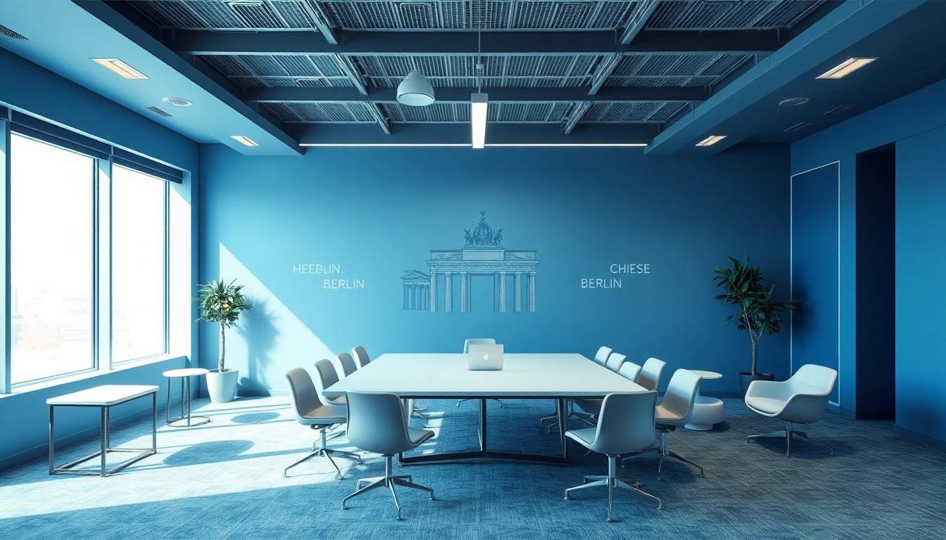 Professionelles Bürointerieur, das die Atmosphäre eines Headhunter Berlin einfängt.