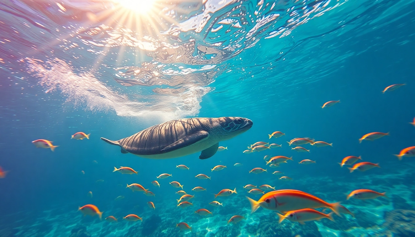 Tauchen in Playa del Carmen mit Tauchern, die die Unterwasserwelt erkunden.