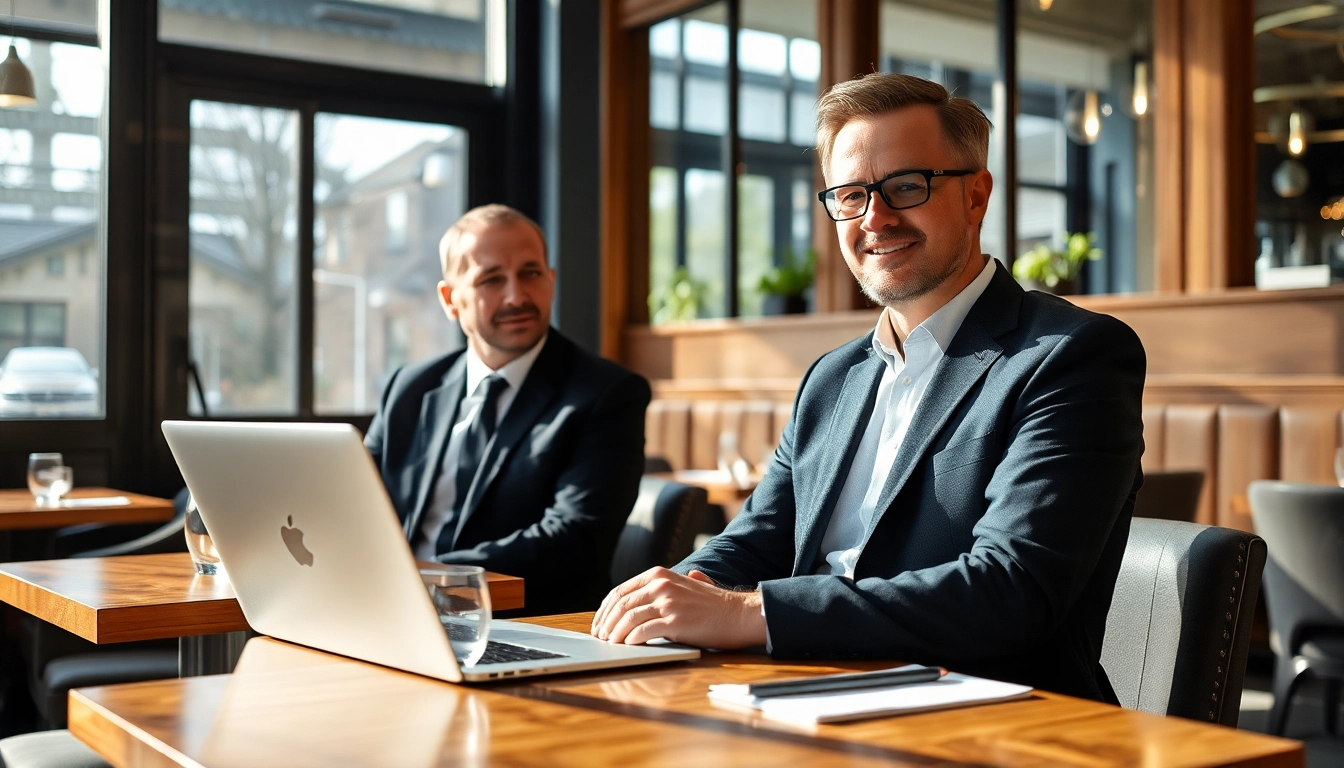 Headhunter Gastronomie in einem Restaurant, der mit einem Bewerber spricht und Professionalität und Vertrauen ausstrahlt.