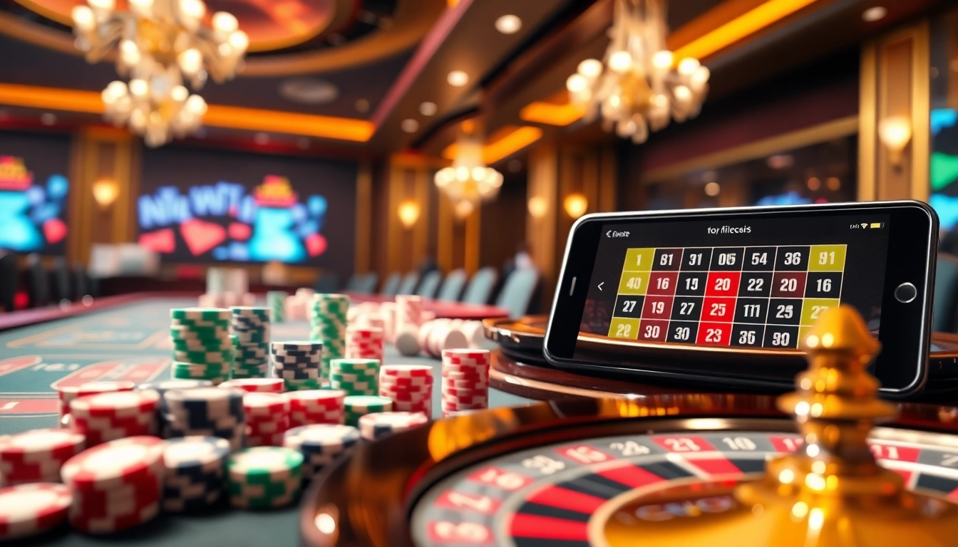 Engaging online casino experience on https://topclub.site/ with vibrant poker chips and roulette wheel.