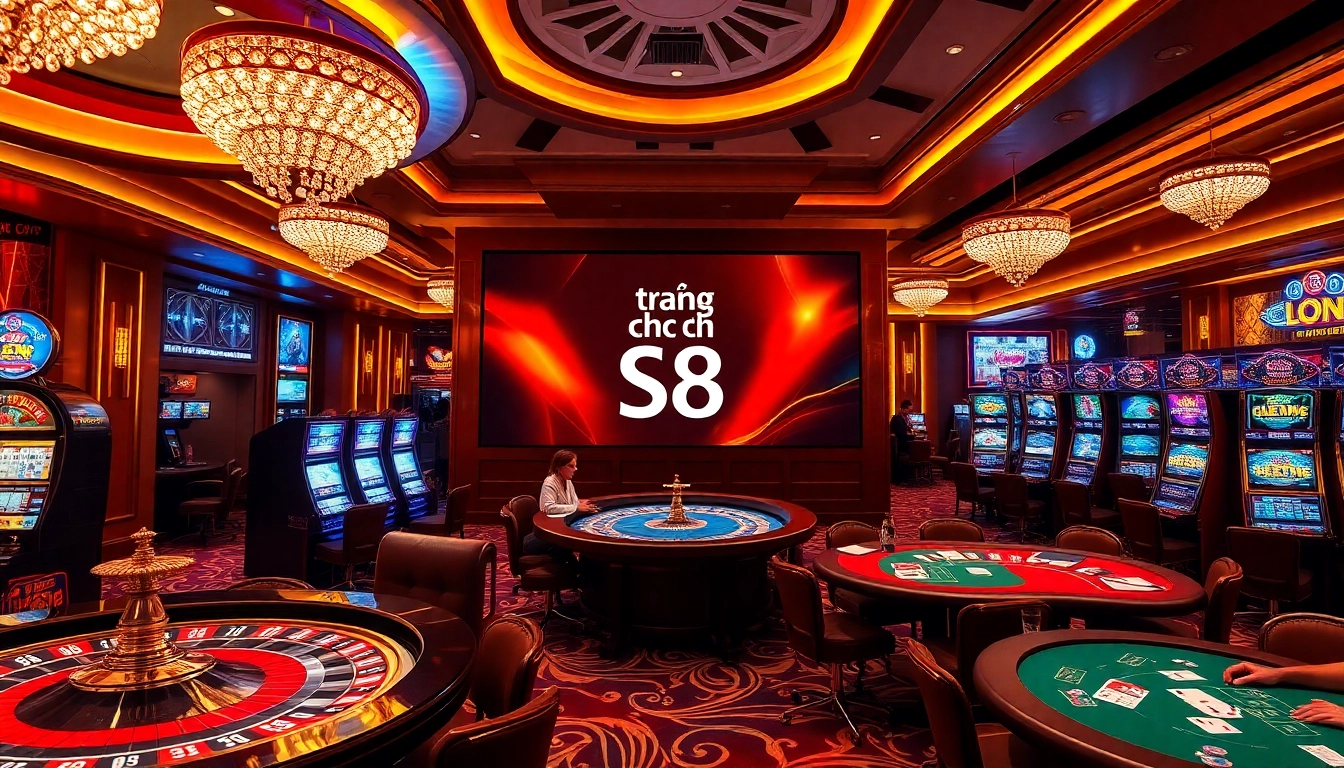 Engaging gamblers on the Trang chủ S8 platform with vibrant casino visuals and exciting gameplay experiences.
