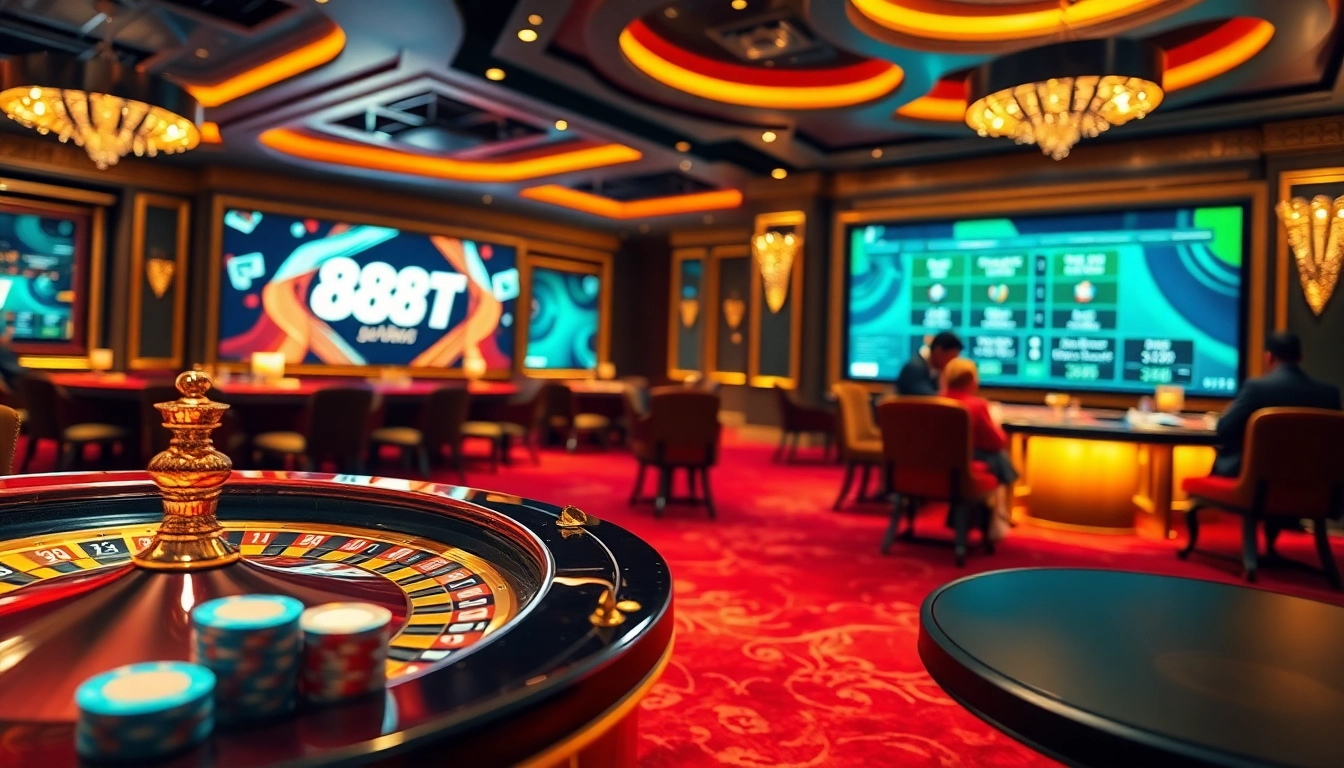 Engaging scene showcasing 88i nhà cái with players enjoying exciting casino games.