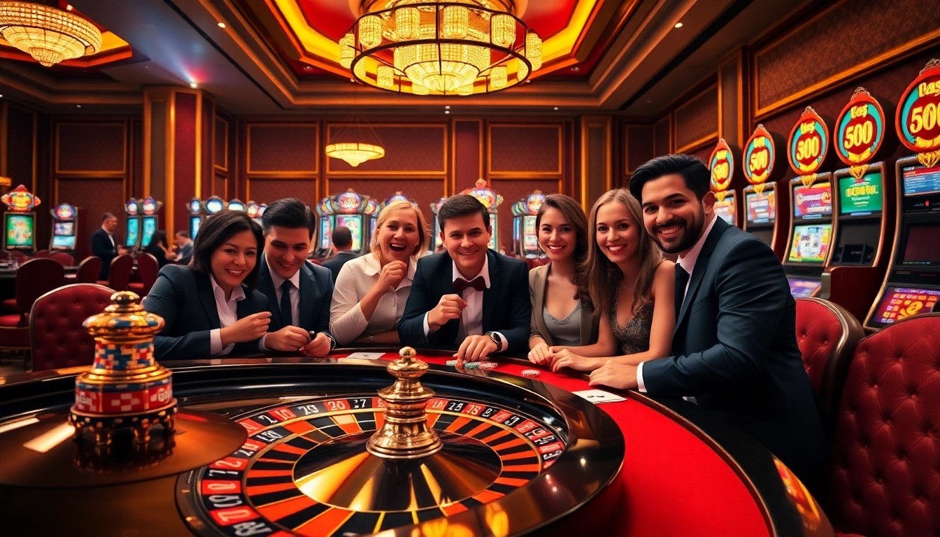 Experience thrilling gameplay at https://lode88uk.com/ with vibrant casino tables and excited players.