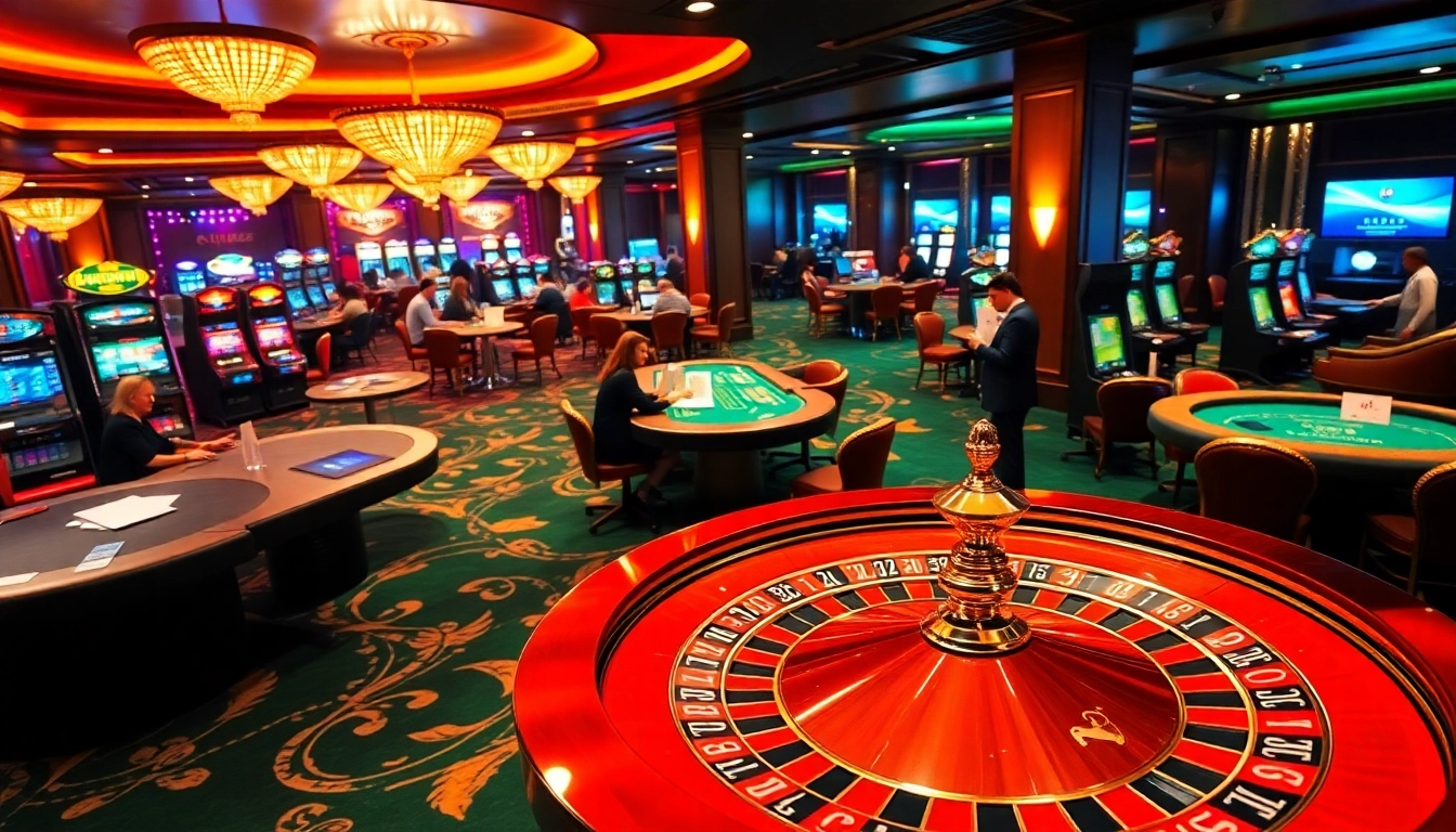 Exciting roulette action at rr88com casino, featuring players and vibrant gaming elements.