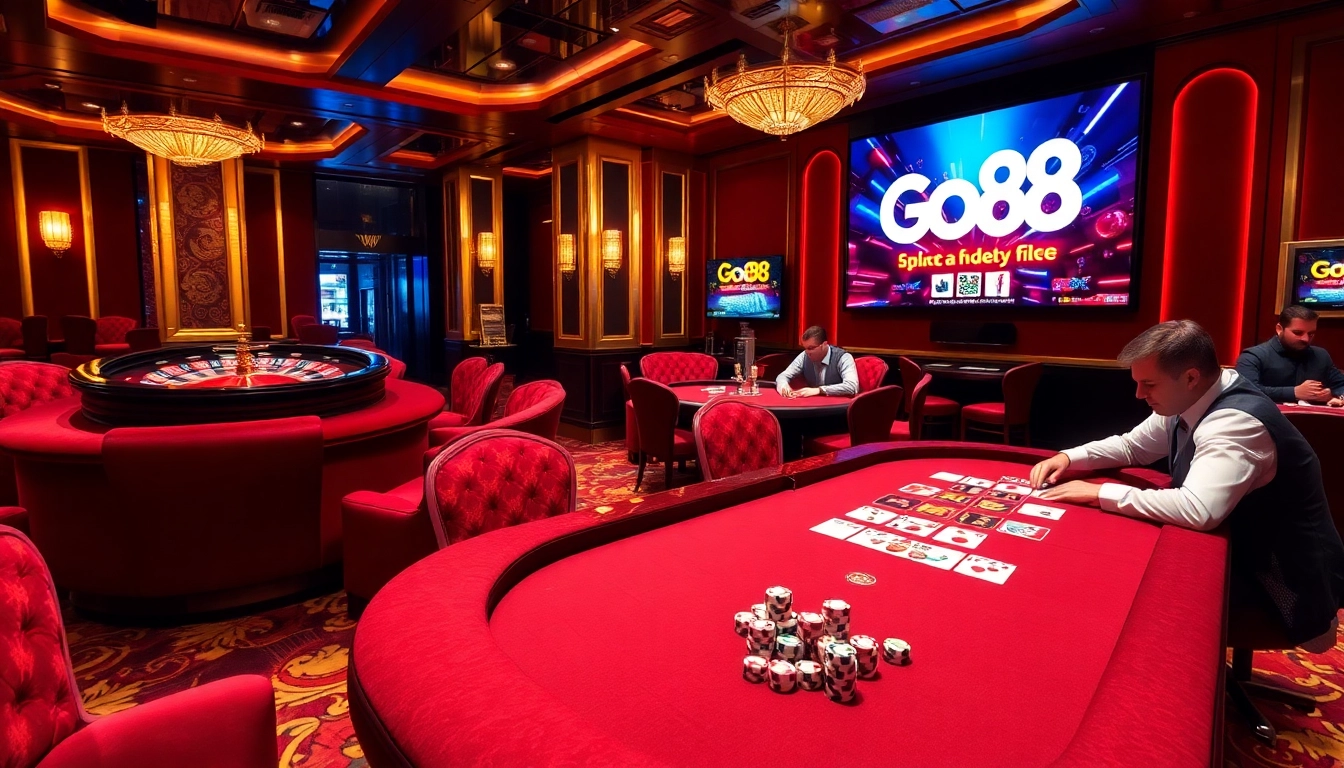 Experience high-stakes gaming at Go88 with vibrant roulette and poker action.