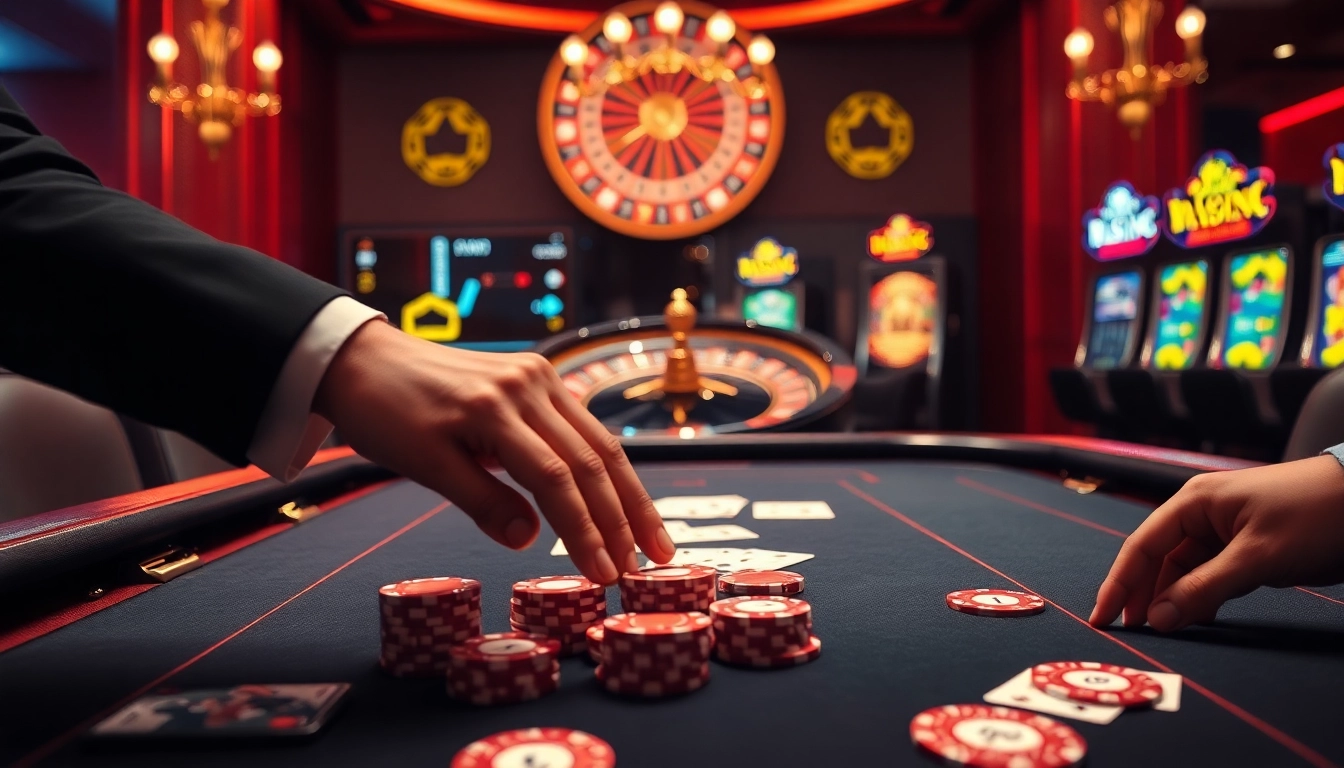 Experience the thrill of kp88's vibrant casino with luxury poker tables and radiant slot machines.