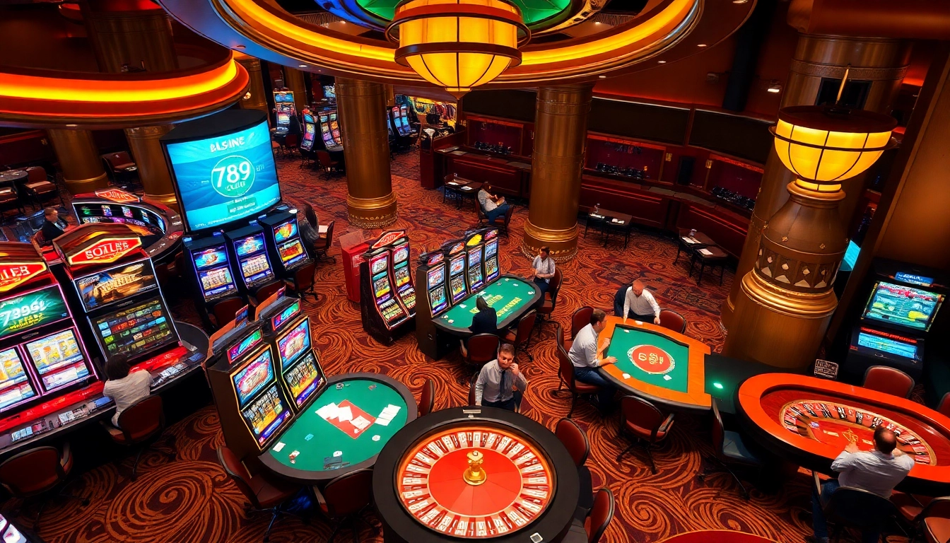Experience thrilling gameplay at 789club with exciting casino tables and vibrant slot machines.