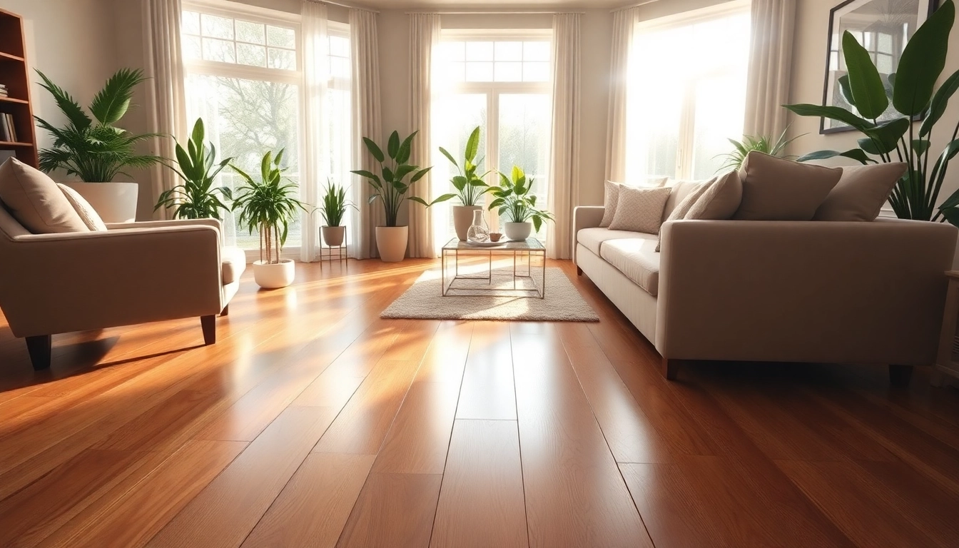 Flooring adorns a cozy living room, showcasing natural elegance and warmth in the space.