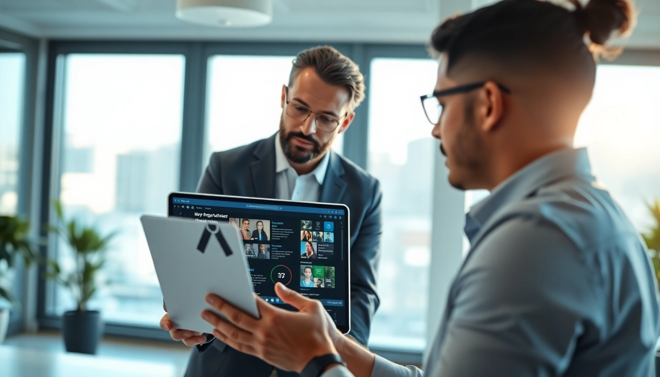 Headhunter Ingenieure consulting in a bright office environment, showcasing a professional interaction.