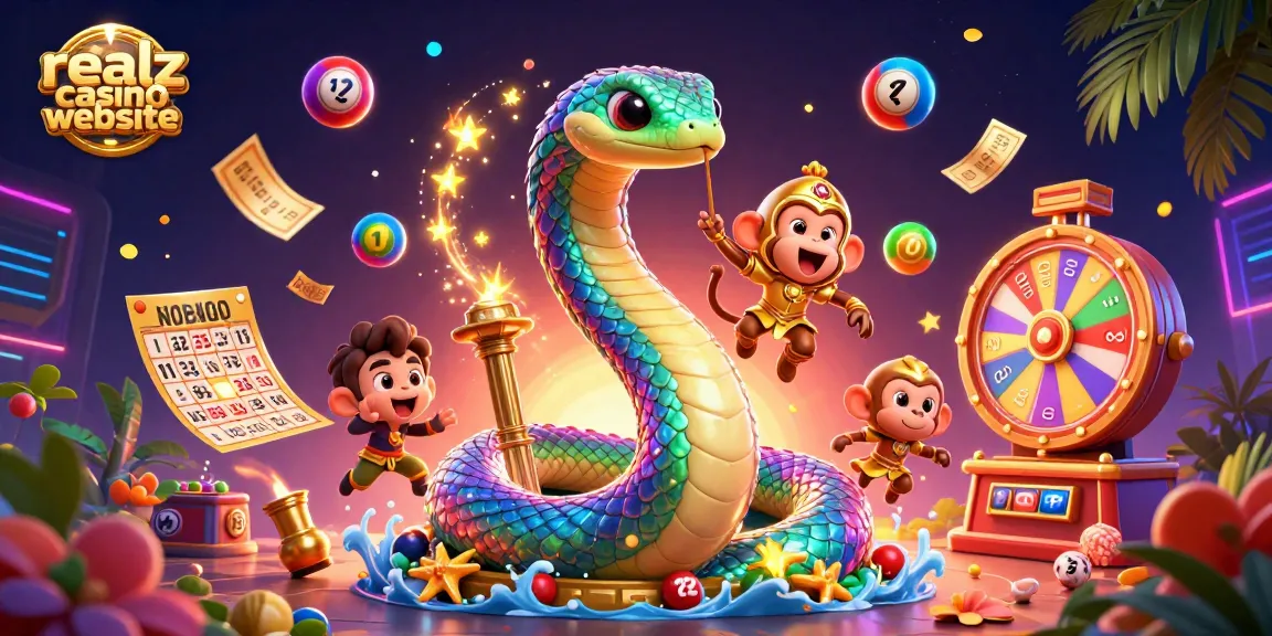 Spielen Sie im realz casino website mit bunten Lotteriebällen und einem lebhaften 3D-Design.